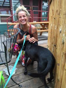 Kelli is a Big Island Brewhaus server and LOVES dogs. Pepper is telling her "Mahalo!" for letting him join us for lunch.