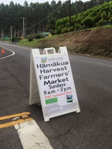 The market entrance is right off the highway as you enter downtown Honokaa from Hilo side.