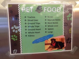 JJs Pet Food sign